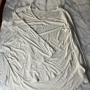 SOLD LULULEMON super soft lounge top long sleeve cream L large 10